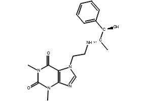 Cafedrine structure, CAS 58166-83-9