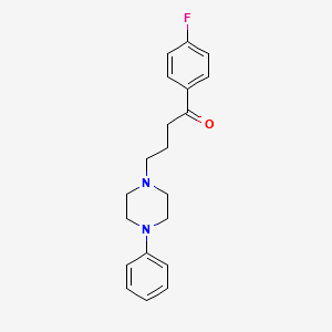 1-Butanone, 1-(4-fluorophenyl)-4-(4-phenyl-1-piperazinyl)- structure, CAS 2354-61-2