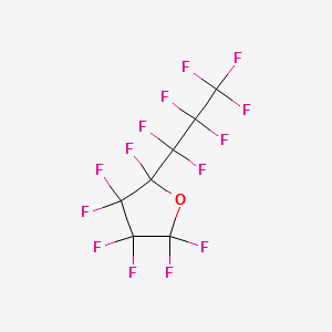 2,2,3,3,4,4,5-Heptafluoro-5-(heptafluoropropyl)tetrahydrofuran structure, CAS 423-22-3