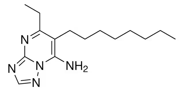 5-ethyl-6-octyl-[1,2,3]triazolo[1,5-a]pyriMidin-7-aMine structure, CAS 865318-97-4