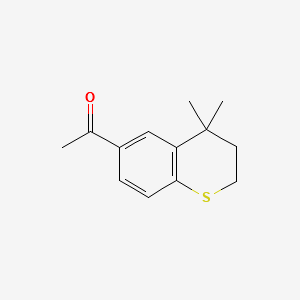 6-Acetyl-4,4-dimethylthio-chroman structure, CAS 88579-23-1