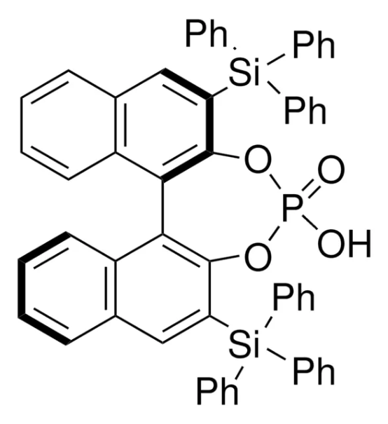 (R)-(-)-3,3'-BIS(TRIPHENYLSILYL)-1,1'-BINAPHTHYL-2,2'-DIYL HYDROGENPHOSPHATE, 95% structure, CAS 791616-55-2
