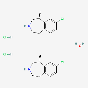 Lorcaserin hydrochloride hemihydrate structure, CAS 856681-05-5