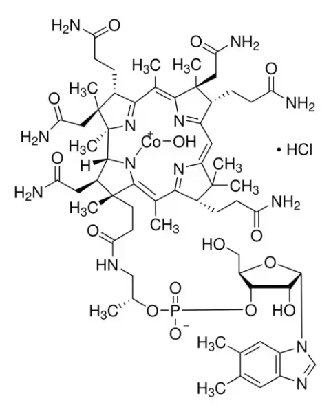 HYDROXOCOBALAMIN HYDROCHLORIDE structure, CAS 58288-50-9