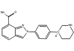 (S)-2-(4-(piperidin-3-yl)phenyl)-2H-indazole-7-carboxamide structure, CAS 1038915-60-4