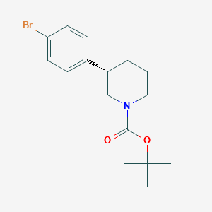 TERT-BUTYL (S)-3-(4-BROMOPHENYL)PIPERIDINE-1-CARBOXYLATE structure, CAS 1476776-55-2