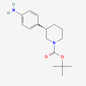 (S)-tert-butyl 3-(4-aMinophenyl)piperidine-1-carboxylate structure, CAS 1171197-20-8