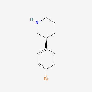 (S)-3-(4-Bromophenyl)piperidine structure, CAS 1335523-82-4
