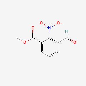 3-Formyl-2-nitrobenzoic acid methyl ester structure, CAS 138229-59-1
