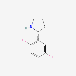 (2R)-2-(2,5-DIFLUOROPHENYL)PYRROLIDINE structure, CAS 1218935-59-1