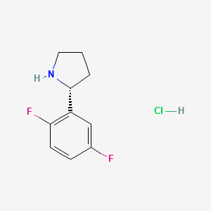 (R)-2-(2,5-DIFLUOROPHENYL)PYRROLIDINE HYDROCHLORIDE structure, CAS 1218935-60-4