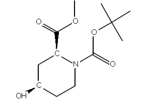 (2S,4R)-N-BOC-4-HYDROXYPIPERIDINE-2-CARBOXYLIC ACID METHYL ESTER, 98% E.E., 95 structure, CAS 254882-06-9