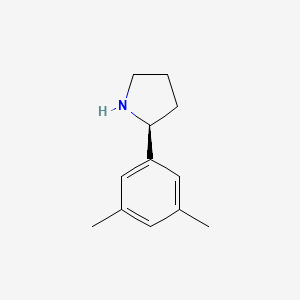 (S)-2-(3,5-DIMETHYLPHENYL)PYRROLIDINE structure, CAS 1213334-10-1