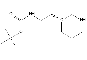 tert-butyl (S)-(2-(piperidin-2-yl)ethyl)carbamate structure, CAS 1821799-30-7