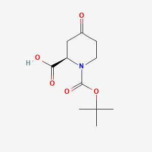 (2R)-1-Boc-4-oxopipecolic acid structure, CAS 1212176-33-4