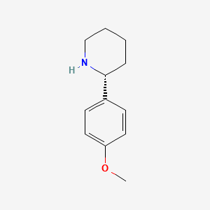2-(4-METHOXYPHENYL)PIPERIDINE structure, CAS 1228556-60-2