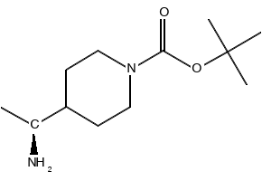 (S)-tert-butyl 4-(1-aminoethyl)piperidine-1-carboxylate structure, CAS 1036027-87-8