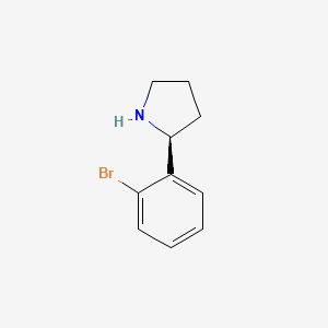 (S)-2-(2-BROMOPHENYL)PYRROLIDINE structure, CAS 1217680-27-7