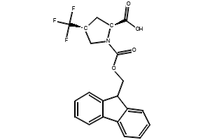 (2S,4S)-Fmoc-4-trifluoromethyl-pyrrolidine-2-carboxylic acid structure, CAS 1242934-32-2