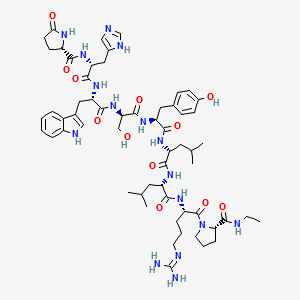 (D-His2,D-Ser4)-Leuprolide ; Pyr-D-His-Trp-D-Ser-Tyr-D-Leu-Leu-Arg-Pro-NHEt structure, CAS 1872435-00-1