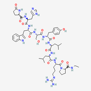(D-Tyr5)-Leuprolide ; Pyr-His-Trp-Ser-D-Tyr-D-Leu-Leu-Arg-Pro-NHEt structure, CAS 112710-57-3