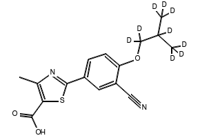 Febuxostat-d9 structure, CAS 1246819-50-0