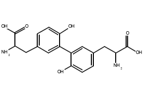 2-amino-3-[3-[5-(2-amino-3-hydroxy-3-oxopropyl)-2-hydroxyphenyl]-4-hydroxyphenyl]propanoic acid structure, CAS 980-21-2