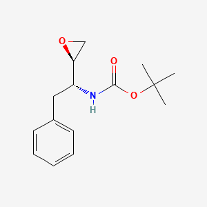 Carbamic acid, N-[(1R)-1-(2R)-2-oxiranyl-2-phenylethyl]-, 1,1-dimethylethyl ester structure, CAS 156474-21-4
