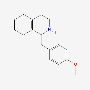 1,2,3,4,5,6,7,8-octahydro-1-[(4-methoxyphenyl)methyl]isoquinoline structure, CAS 51072-36-7