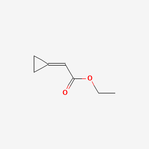 ethyl 2-[(1E)-cyclopropylidene]acetate structure, CAS 74592-36-2