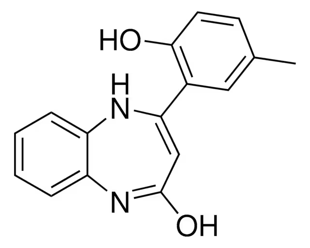 7-broMo-5-(2-fluorophenyl)-1H-benzo[e][1,4]diazepin-2(3H)-one structure, CAS 2647-50-9