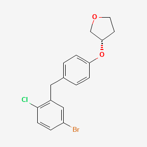 Furan, 3-[4-[(5-broMo-2-chlorophenyl)Methyl]phenoxy]tetrahydro-, (3S)- structure, CAS 915095-89-5