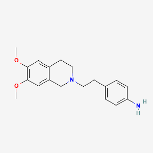 4-[2-(3,4-DIHYDRO-6,7-DIMETHOXY-2(1H)-ISOQUINOLINYL)ETHYL]-BENZENAMINE structure, CAS 82925-02-8
