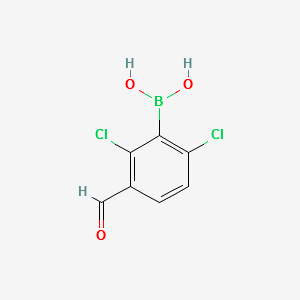 (2,6-DICHLORO-3-FORMYLPHENYL)BORONIC ACID structure, CAS 1218790-87-4