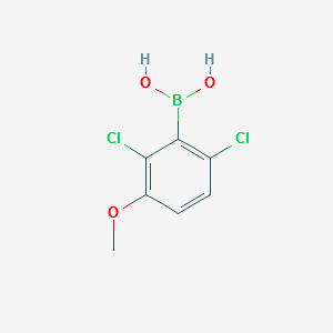 (2,6-DICHLORO-3-METHOXYPHENYL)BORONIC ACID structure, CAS 851756-57-5