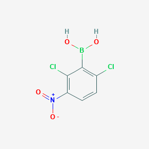 (2,6-DICHLORO-3-NITROPHENYL)BORONIC ACID structure, CAS 1072946-37-2