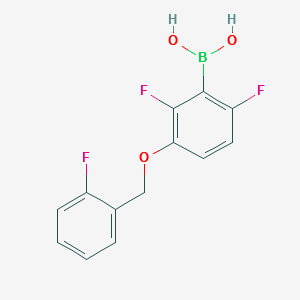 (2,6-DIFLUORO-3-((2-FLUOROBENZYL)OXY)PHENYL)BORONIC ACID structure, CAS 836615-83-9