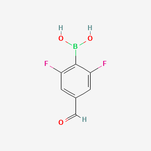 (2,6-DIFLUORO-4-FORMYLPHENYL)BORONIC ACID structure, CAS 871125-93-8