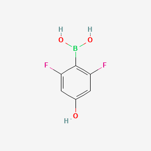 (2,6-DIFLUORO-4-HYDROXYPHENYL)BORONIC ACID structure, CAS 957065-87-1