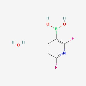 (2,6-DIFLUOROPYRIDIN-3-YL)BORONIC ACID HYDRATE structure, CAS 1072952-27-2