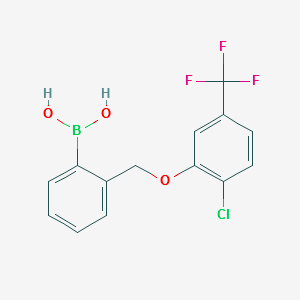 (2-((2-CHLORO-5-(TRIFLUOROMETHYL)PHENOXY)METHYL)PHENYL)BORONIC ACID structure, CAS 849062-11-9