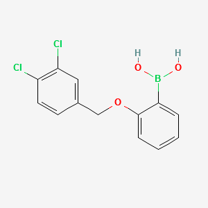 (2-((3,4-DICHLOROBENZYL)OXY)PHENYL)BORONIC ACID structure, CAS 1256355-84-6