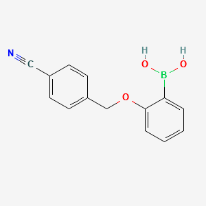(2-((4-CYANOBENZYL)OXY)PHENYL)BORONIC ACID structure, CAS 1256355-66-4