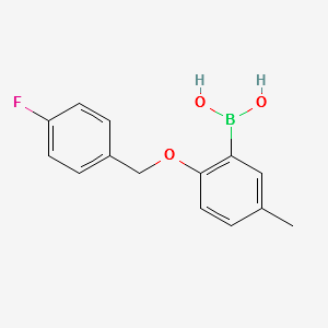 (2-((4-FLUOROBENZYL)OXY)-5-METHYLPHENYL)BORONIC ACID structure, CAS 1256358-49-2