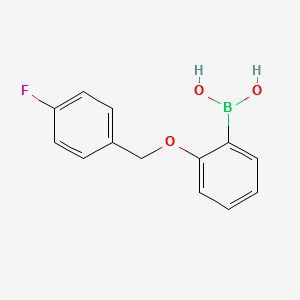 (2-((4-FLUOROBENZYL)OXY)PHENYL)BORONIC ACID structure, CAS 870779-01-4