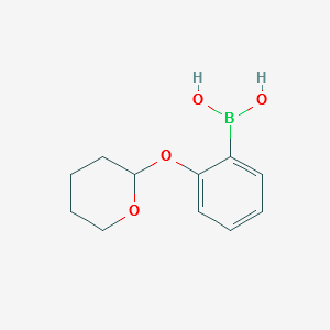 (2-((TETRAHYDRO-2H-PYRAN-2-YL)OXY)PHENYL)BORONIC ACID structure, CAS 502159-01-5