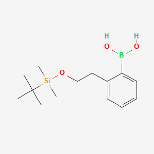 (2-(2-((TERT-BUTYLDIMETHYLSILYL)OXY)ETHYL)PHENYL)BORONIC ACID structure, CAS 913835-62-8