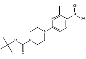 (2-(4-(TERT-BUTOXYCARBONYL)PIPERAZIN-1-YL)PYRIDIN-3-YL)BORONIC ACID structure, CAS 1218790-78-3