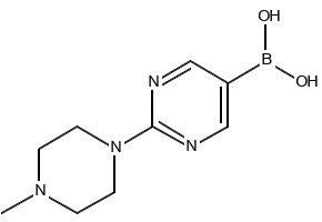(2-(4-METHYLPIPERAZIN-1-YL)PYRIMIDIN-5-YL)BORONIC ACID structure, CAS 1256355-29-9