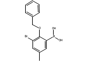 (2-(BENZYLOXY)-3-BROMO-5-METHYLPHENYL)BORONIC ACID structure, CAS 870777-20-1
